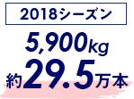 2018シーズン 5,900kg