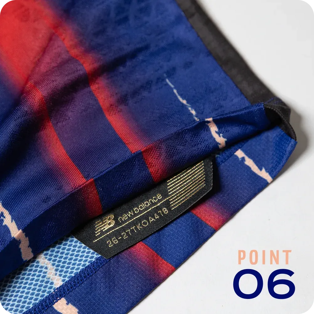 Embroidered serial tag with original number